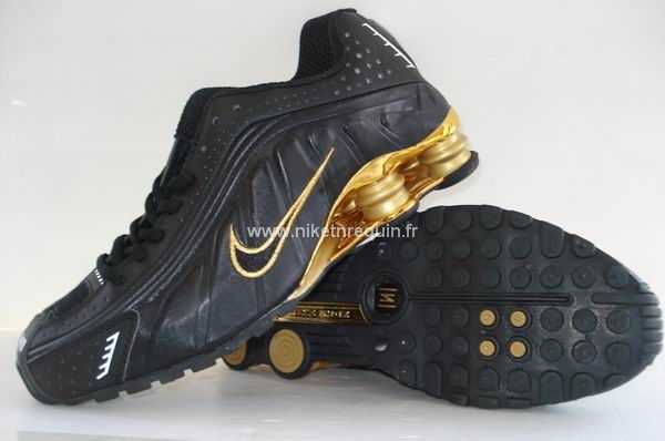 Nike Shox R4 Mens Noire Doree